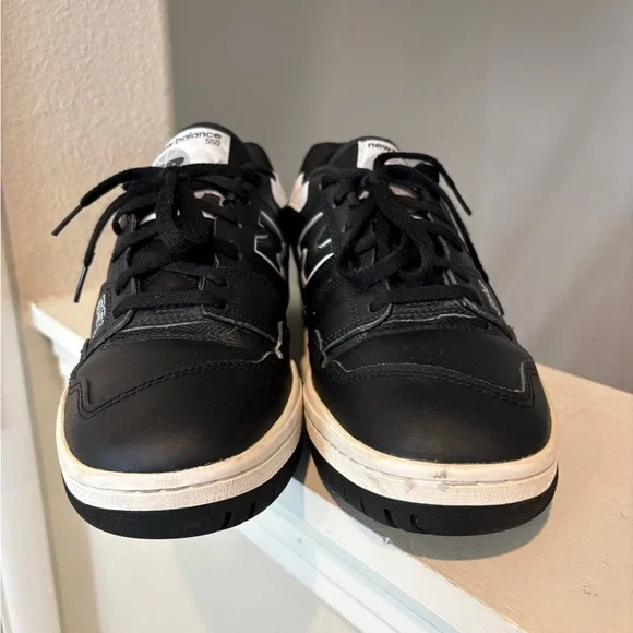 New Balance Shoes Mens Size 12 Black White 550 Retro Basketball Low BB550SV1 - Picture 9 of 9